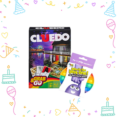 Watts On Goodie Bag for Boys and Girls, Cluedo Grab & Go and Play Fun Pop It