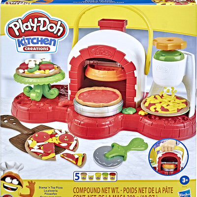 Play-Doh Kitchen Creations Stamp 'n Top Pizza Oven Toy with 5 Non-Toxic