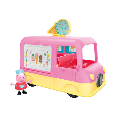 Peppa Pig Peppa's Adventures Peppa's Ice Cream Truck Vehicle Preschool Toy, Speech & Sounds, Peppa Figure & Accessory, Ages 3 & Up