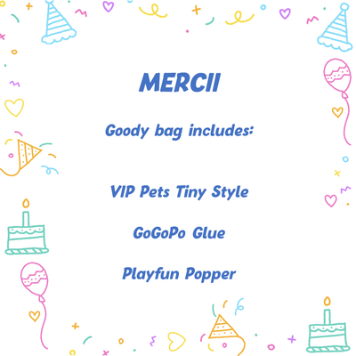 Mercii Goodie Bag for Boys and Girls, VIP Pets Tiny Style, Pop It, Gogopo Glue Stick