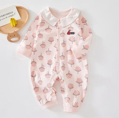 Vigo 100% Cotton Blossom Girl Sleepsuit for Babies (2Pack)