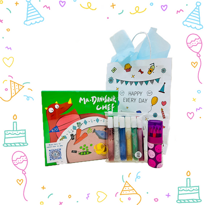 Dinosaur Chef Goodie Bag, Kids Birthday Party Gift Packs & Sets