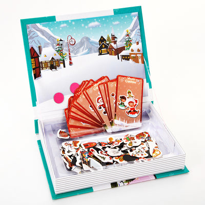 Kidmoro 89 Pcs. Magnetic Merry Christmas Playbook Puzzle