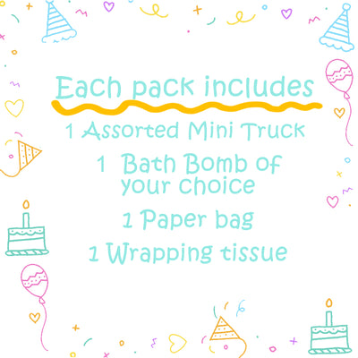 Food Truck Goodie Bag for Boys and Girls Aged 3 Years Plus, Play-Doh Food Truck, and Bath Bomb
