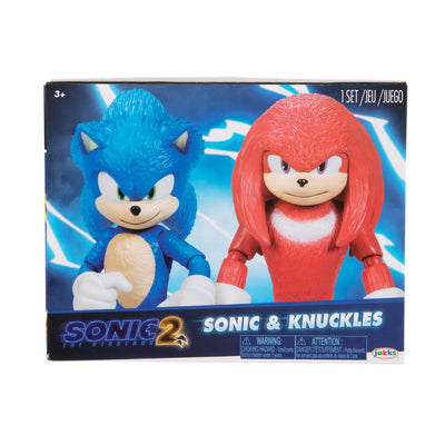 Sonic the Hedgehog Sonic 2 Movie 4-inch Action Figure 2 Pack - Sonic & Knuckles