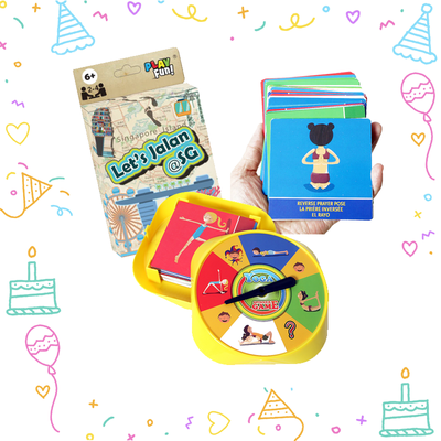 Sunnies Goodie Bag for Boys and Girls Age 6 - 12 Years, Yoga Spinner and Play Fun Let's Jalan Card Game