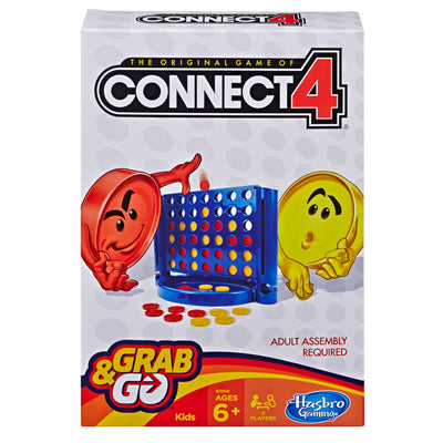 Connect 4 Grab and Go Game, Portable 2-Player Game