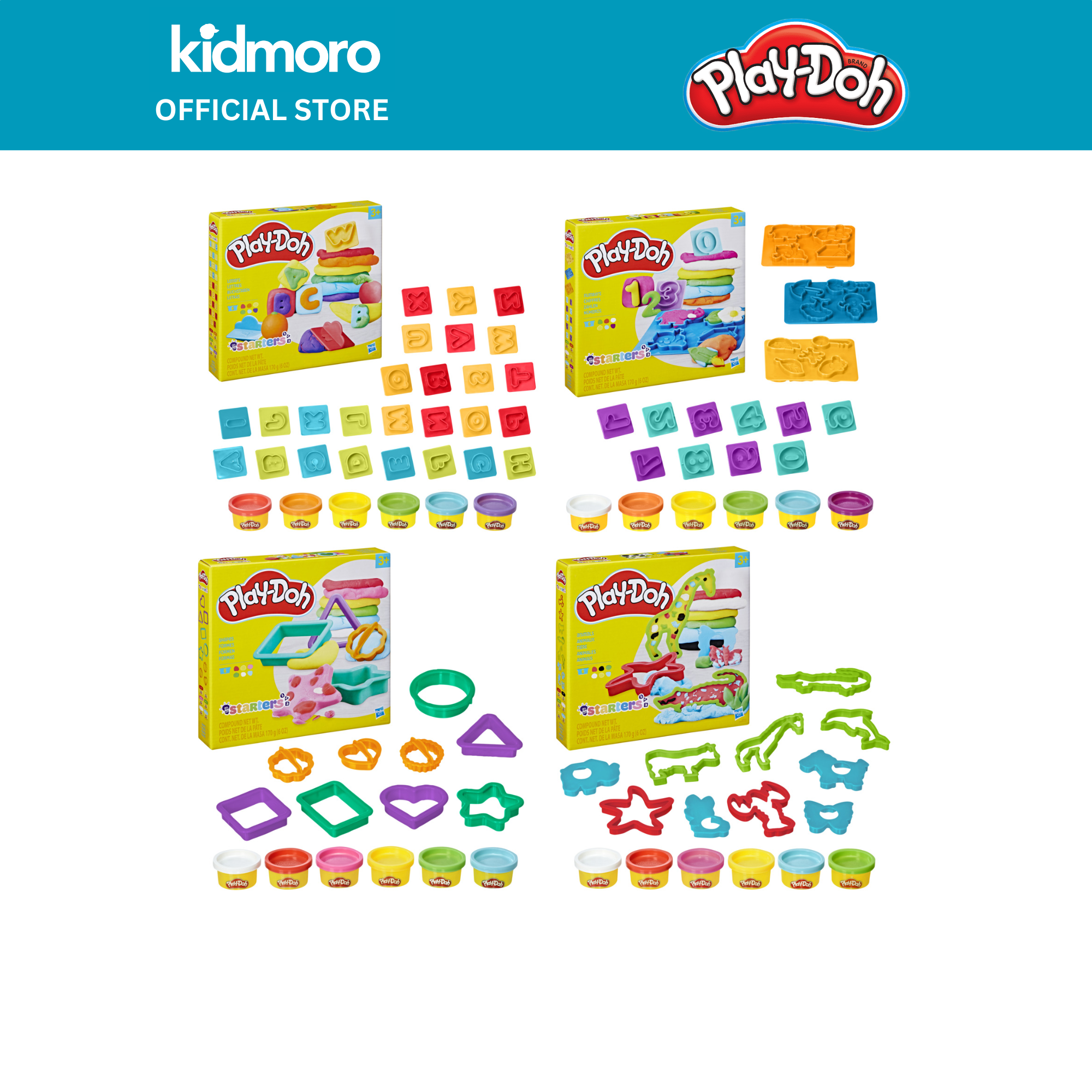 Play-Doh Fundamentals Assortment Letters, Numbers, Animal, and
