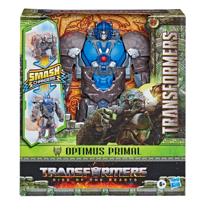 Transformers Rise of the Beasts Movie, Smash Changer Optimus Primal Converting Action Figure