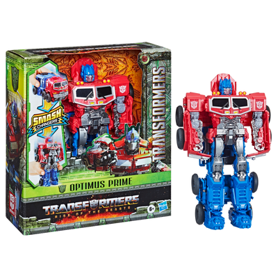 Transformers Toys Rise of the Beasts Movie, Smash Changer Optimus Prime Converting Action Figure
