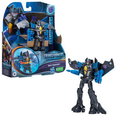 Transformers Toys EarthSpark Warrior Class Skywarp Action Figure, 5-Inch, Robot Toys