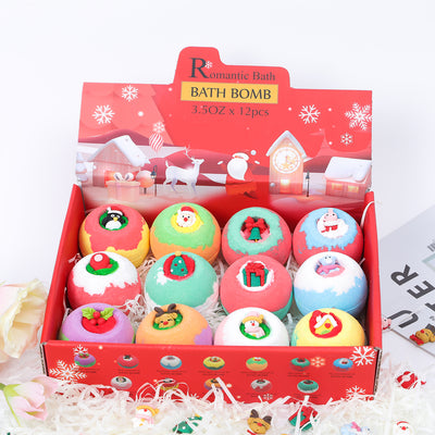 12 Packs Christmas Romantic Bubble Bath Bombs Gift Surprise Toy Kids Adult