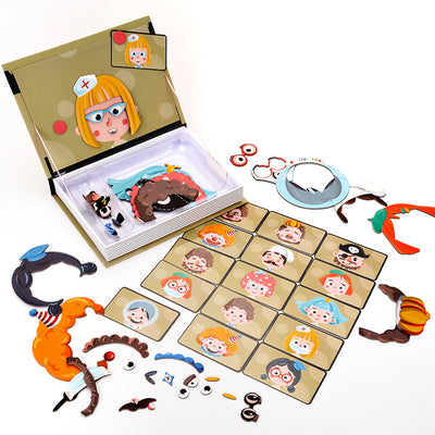 Kidmoro 84 Pcs. Magnetic Playbook Person Image Theme Puzzle