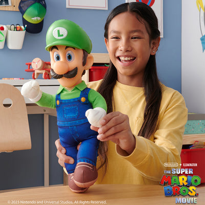 The Super Mario Bros. Movie 14-inch Posable Plush Luigi