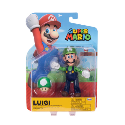 Nintendo Super Mario Action Figure 4 Inch W38 Collectible Toy with Accessory for Boys and Girls Aged 3 Years Plus