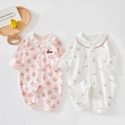 Vigo 100% Cotton Blossom Girl Sleepsuit for Babies (2Pack)