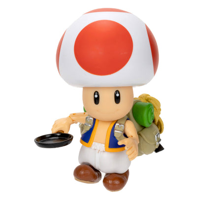 The Super Mario Bros. Movie 5-inch Figure Series, Toad Figure with Frying Pan Accessory