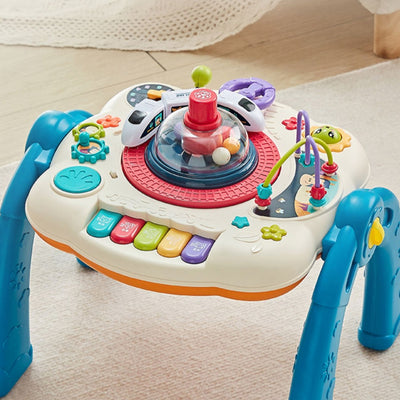 Vigo 2-in-1 Learning Building Blocks Double Sided Game Table, Preschool Learning Toys