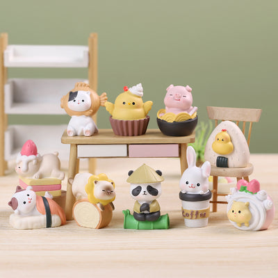 Amaz Box - Language of Food  Collectibles, Collect up to 12 of different Animals in Food Themed Figures