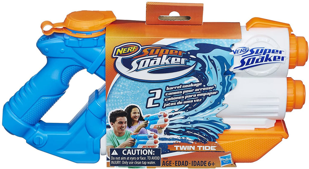 Nerf Super Soaker Twin Tide Water Blaster, 2 Barrel Water Blasting