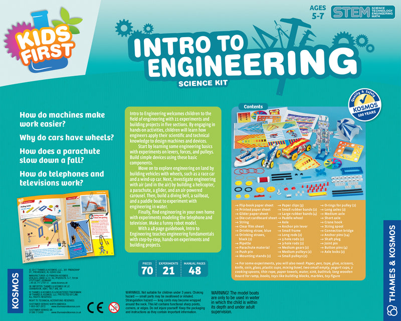 Thames & Kosmos Kids First Intro To Engineering Kit - 25 STEM Experiments & Projects