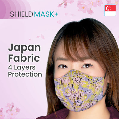 ShieldMask+ Adult Size Japan Fabric Series - Gold Colour