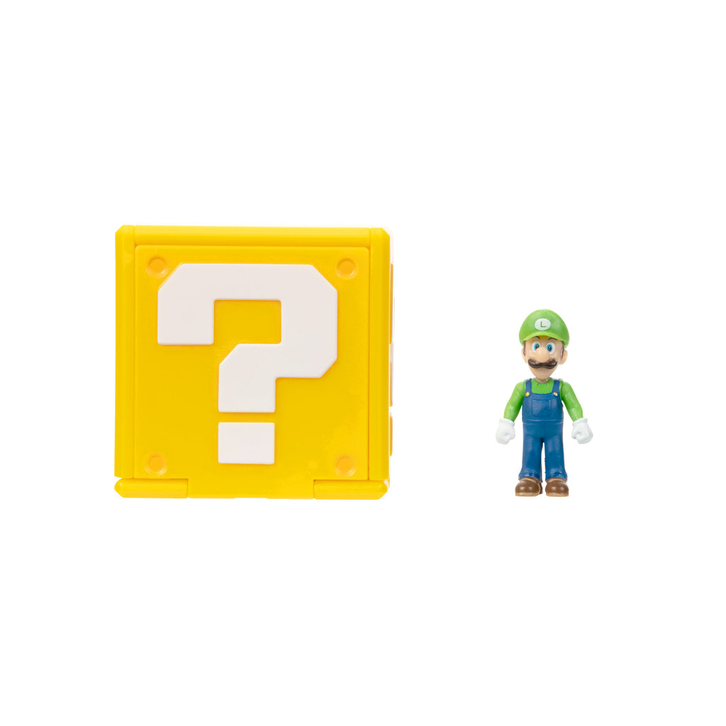 The Super Mario Bros. Movie Mini Figure Question Block – Luigi