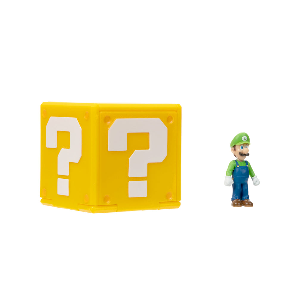 The Super Mario Bros. Movie Mini Figure Question Block – Luigi