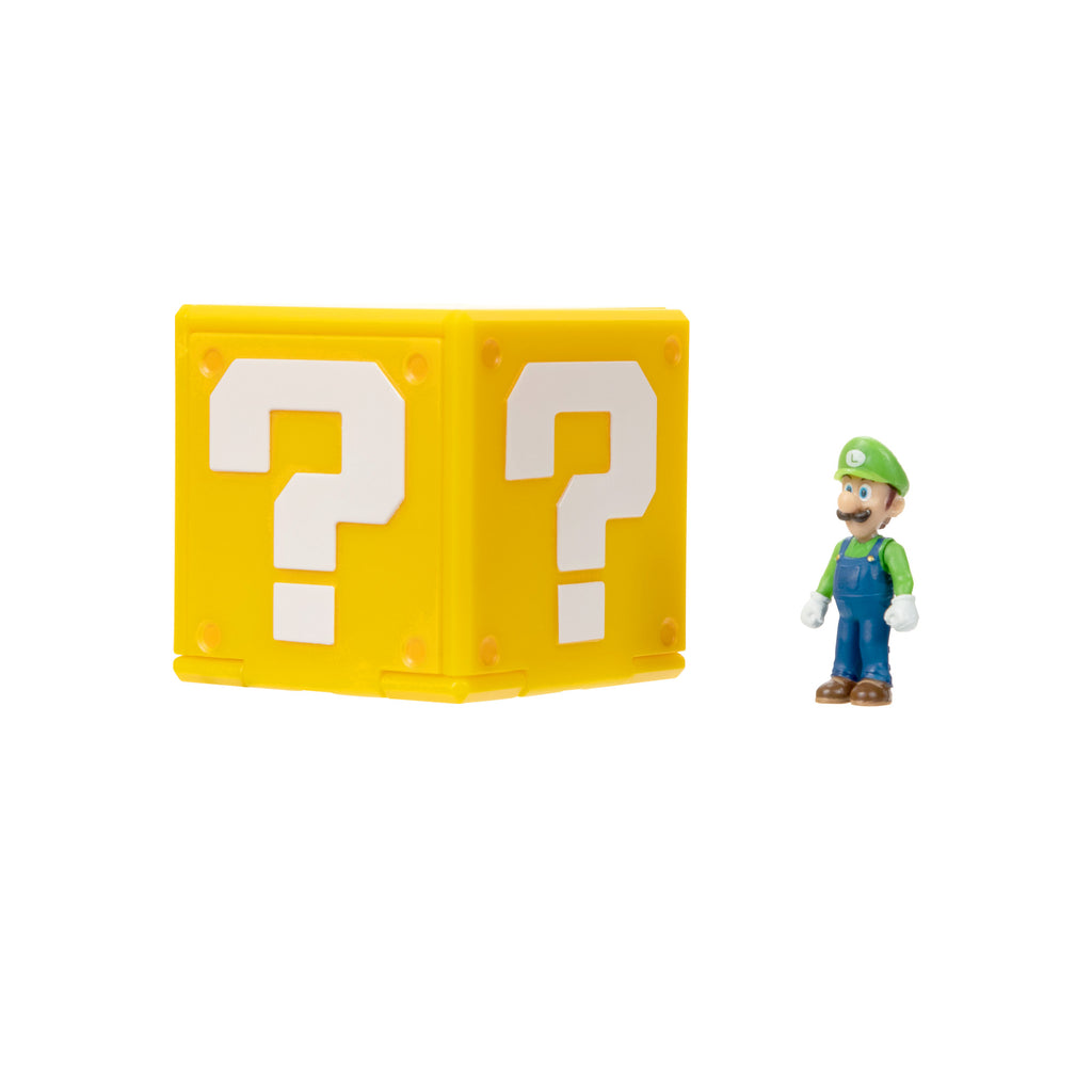 The Super Mario Bros. Movie Mini Figure Question Block – Luigi