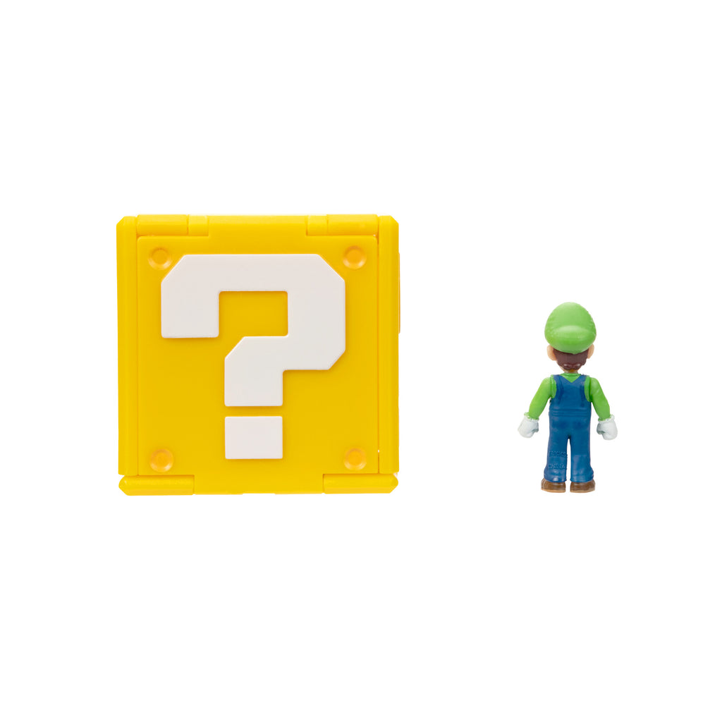 The Super Mario Bros. Movie Mini Figure Question Block – Luigi