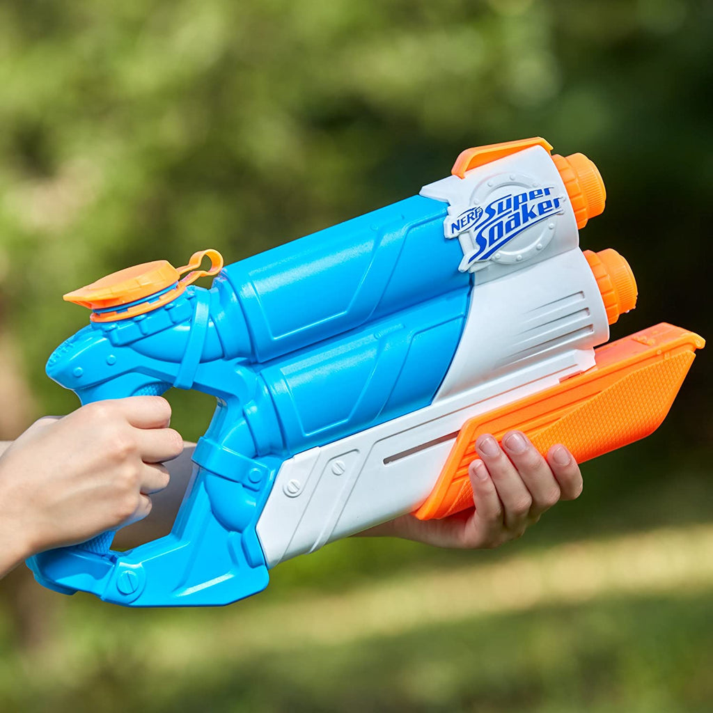 Nerf Super Soaker Twin Tide Water Blaster, 2 Barrel Water Blasting