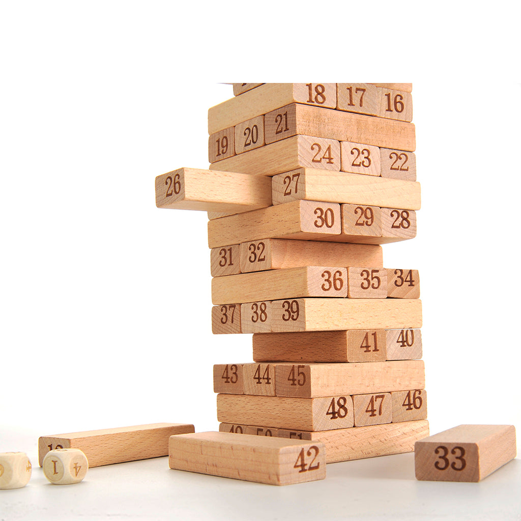 PlayFun Tego Classic Wood Block Stacking Game