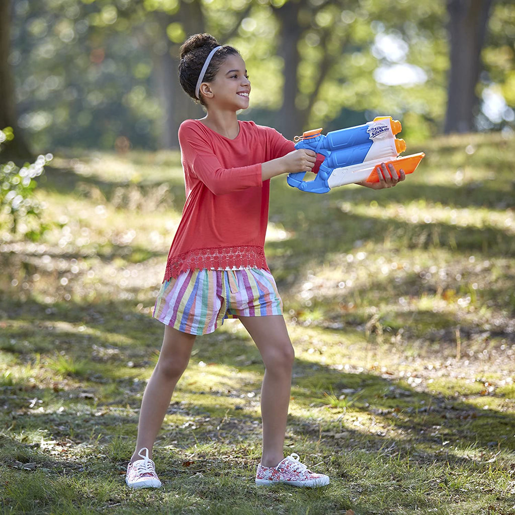 Nerf Super Soaker Twin Tide Water Blaster, 2 Barrel Water Blasting