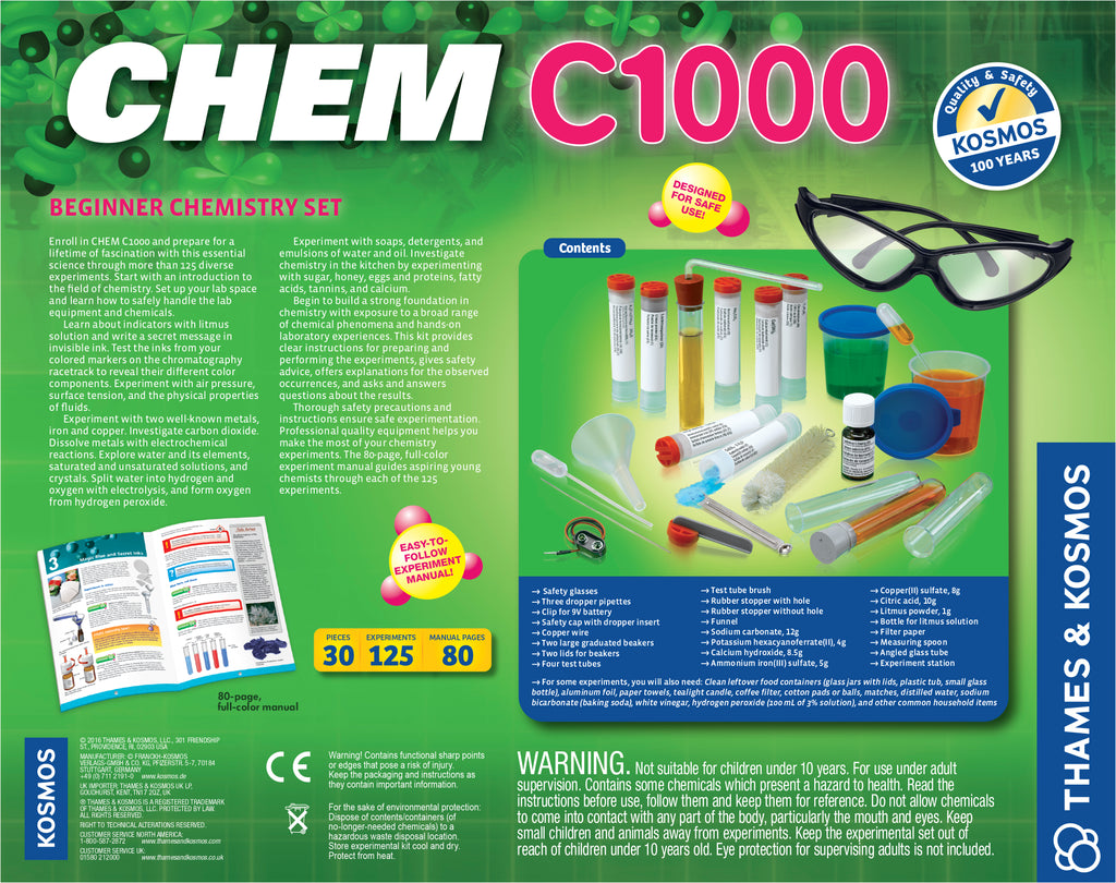 Thames & Kosmos Chemistry C1000 Kids Science Experiment Kit