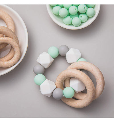 Vigo Wooden and Silicone Teething Beads for Baby