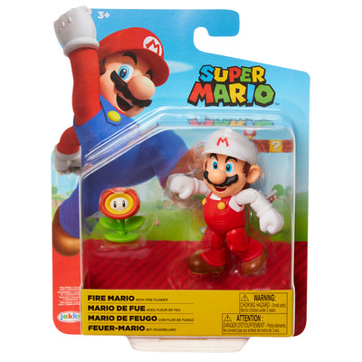 Super Mario 4 inch Fire Mario Action Figure