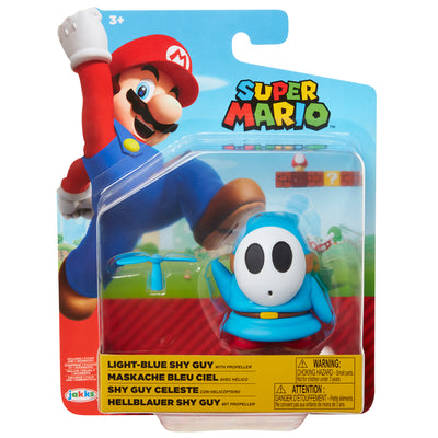 Super Mario 4 inch Shy Guy with Propeller Action Figure (Blue)
