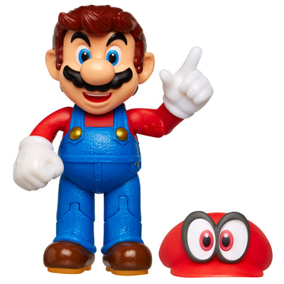 Super Mario 4 inch Mario with Cappy Action Figure