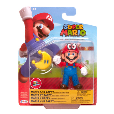 Super Mario 4 inch Mario with Power Moon Figure