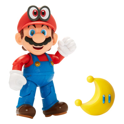 Super Mario 4 inch Mario with Power Moon Figure