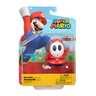 Super Mario 4 inch Shy Guy with Propeller Action Figure (Red)