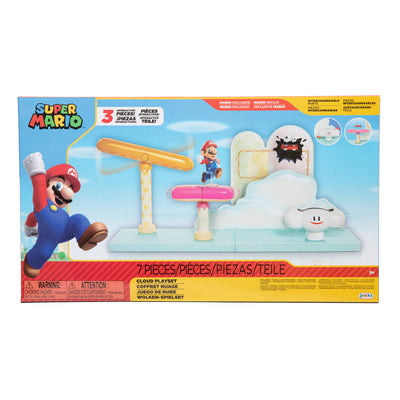 Super Mario Cloud World Diorama Set with 2.5-inch Running Mario Action Figure