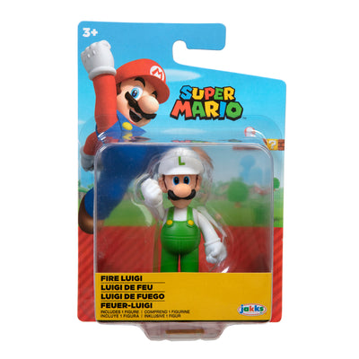 Super Mario 2.5 inch Fire Luigi Action Figure