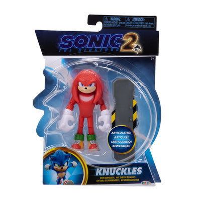 Sonic 2 The Hedgehog 4inch Knuckles Articulated Figure with Snow Rider