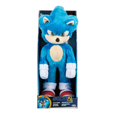 Sonic 2 The Hedgehog 13-inch Sonic Plush Action Figure, Soft Plush Toy