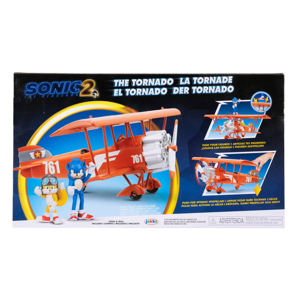 Sonic 2 the Hedgehog The Movie Tornado Biplane Playset