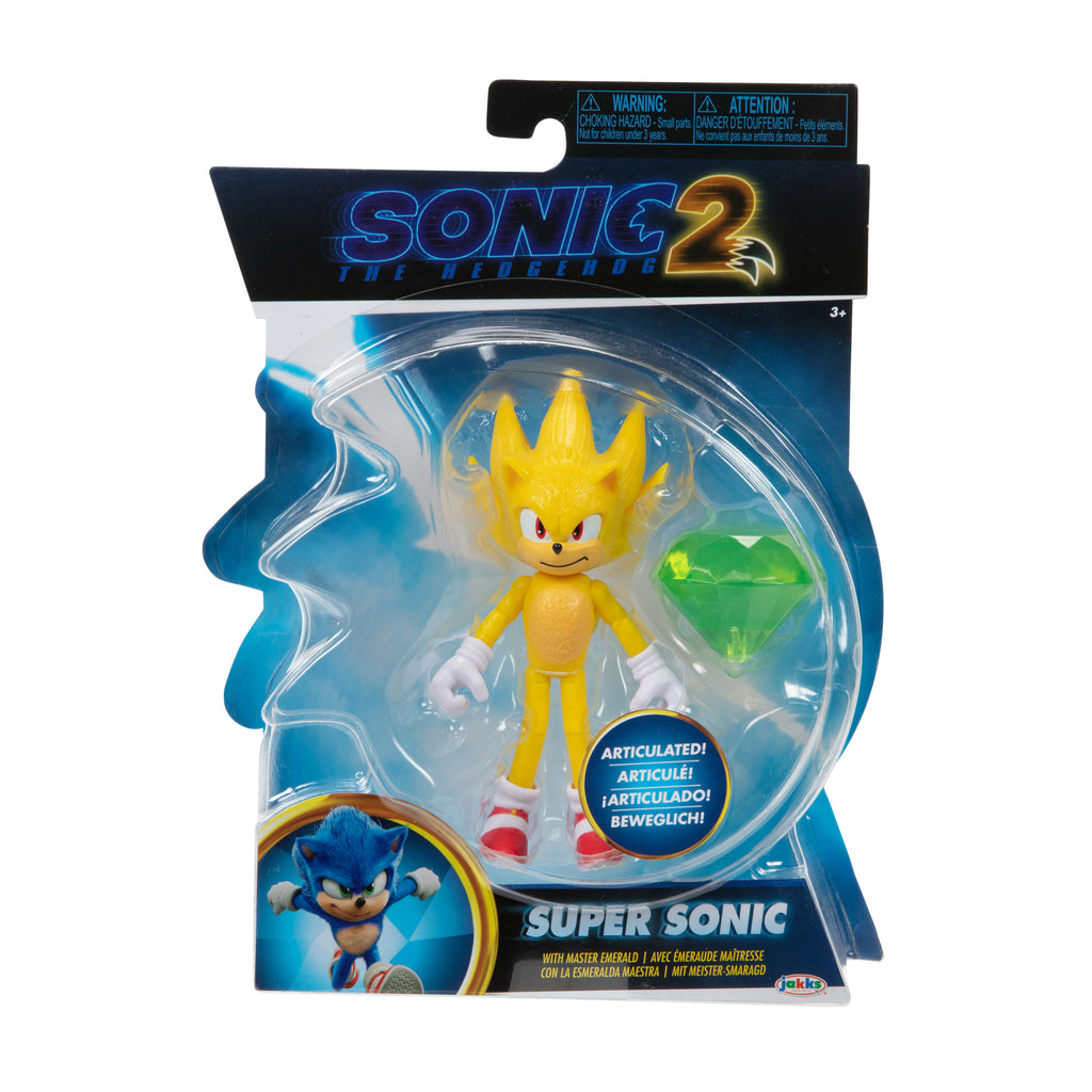 Sonic 2 The Hedgehog 4-inch Super Sonic with Master Emerald Accessory