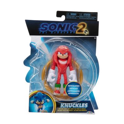 Sonic 2 The Hedgehog 4-inch Knuckles with Ring Stand Accessory