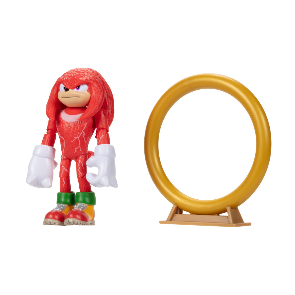 Sonic 2 The Hedgehog 4-inch Knuckles with Ring Stand Accessory