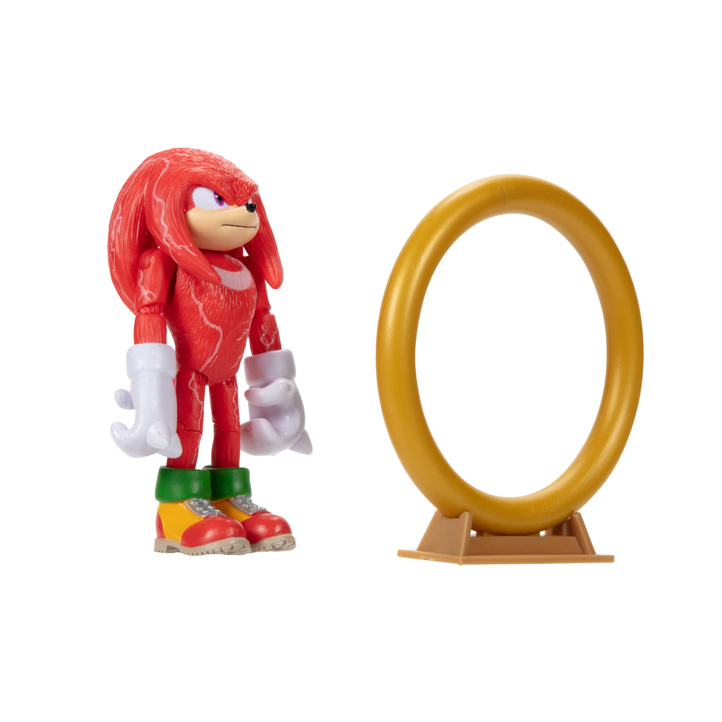 Sonic 2 The Hedgehog 4-inch Knuckles with Ring Stand Accessory